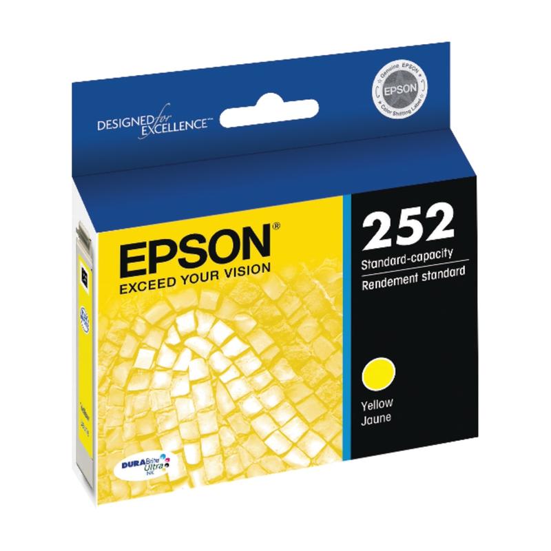 Epson 252 DuraBrite Ultra Yellow Ink Cartridge, T252420-S (Min Order Qty 4) MPN:T252420-S