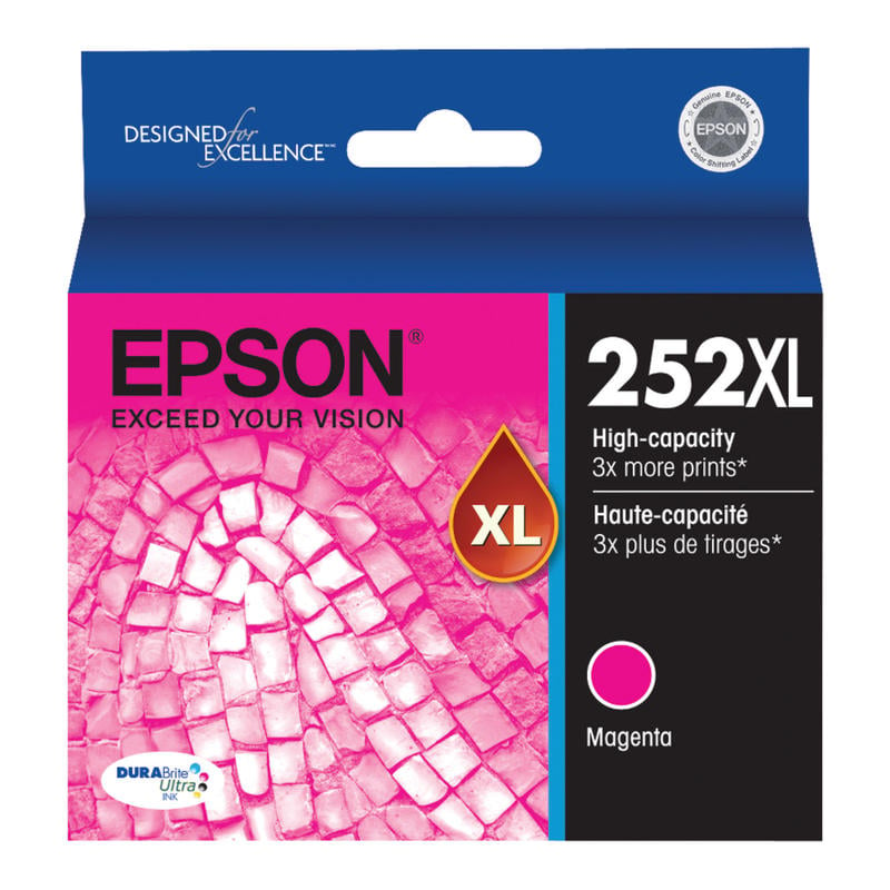 Epson T252XL320-S DuraBrite Magenta Ultra-High-Yield Ink Cartridge, T252XL320-S (Min Order Qty 2) MPN:T252XL320-S