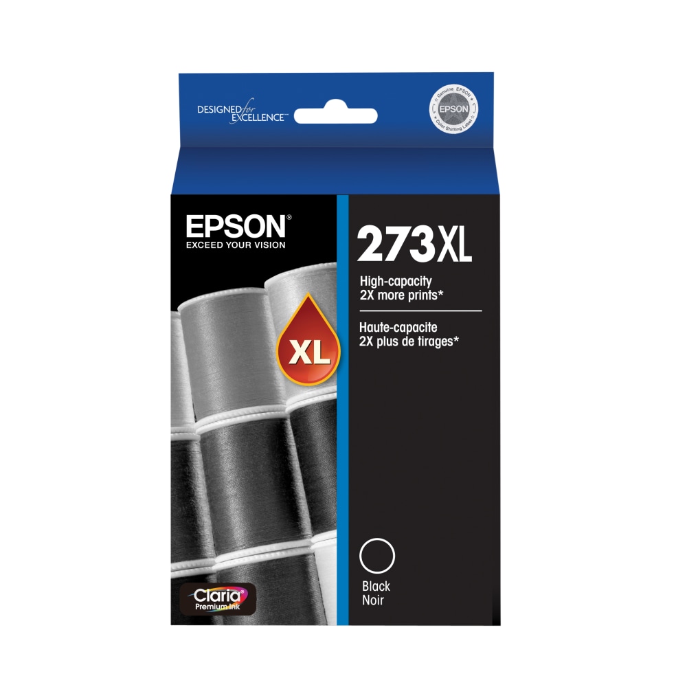 Epson 273XL Claria Black High-Yield Ink Cartridge, T273XL020-S (Min Order Qty 3) MPN:T273XL020-S