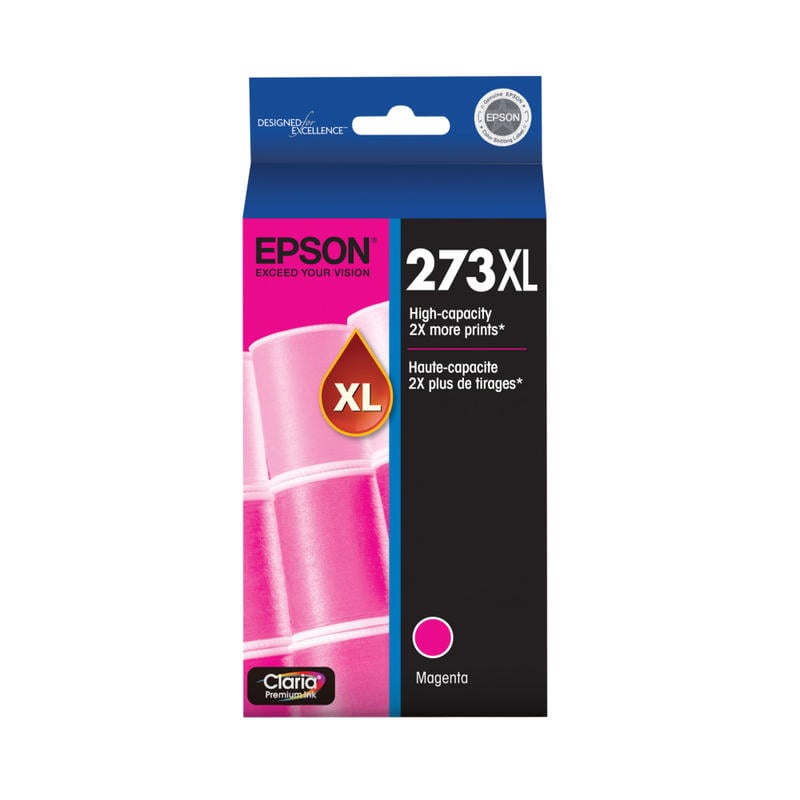 Epson T273XL Claria 320-S Photo Magenta High-Yield Ink Cartridge, T273XL320-S (Min Order Qty 3) MPN:T273XL320-S