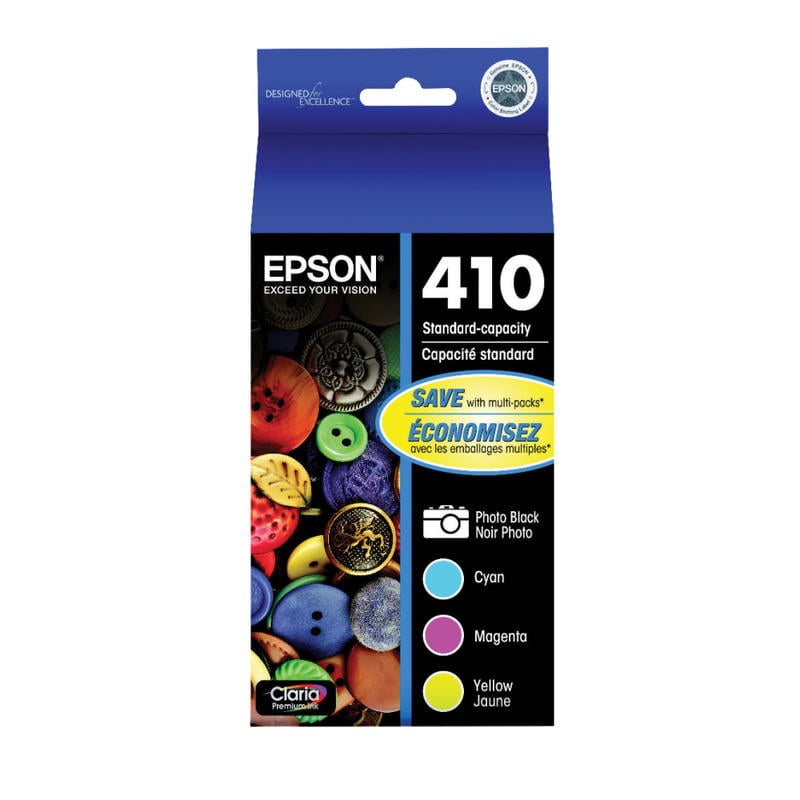 Epson 410 Claria Premium Black And Cyan, Magenta, Yellow Ink Cartridges, Pack Of 4, T410520-S (Min Order Qty 2) MPN:T410520-S