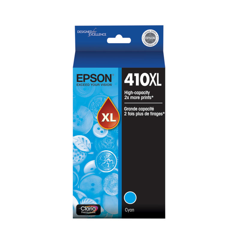 Epson 410XL Claria Premium Cyan High-Yield Ink Cartridge, T410XL220-S (Min Order Qty 3) MPN:T410XL220-S