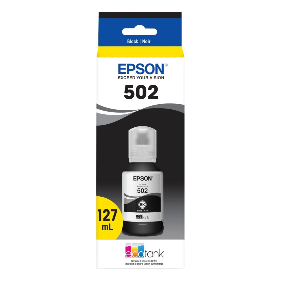 Epson 502 EcoTank Pigment Black Ink Bottle, T502120-S (Min Order Qty 3) MPN:T502120-S