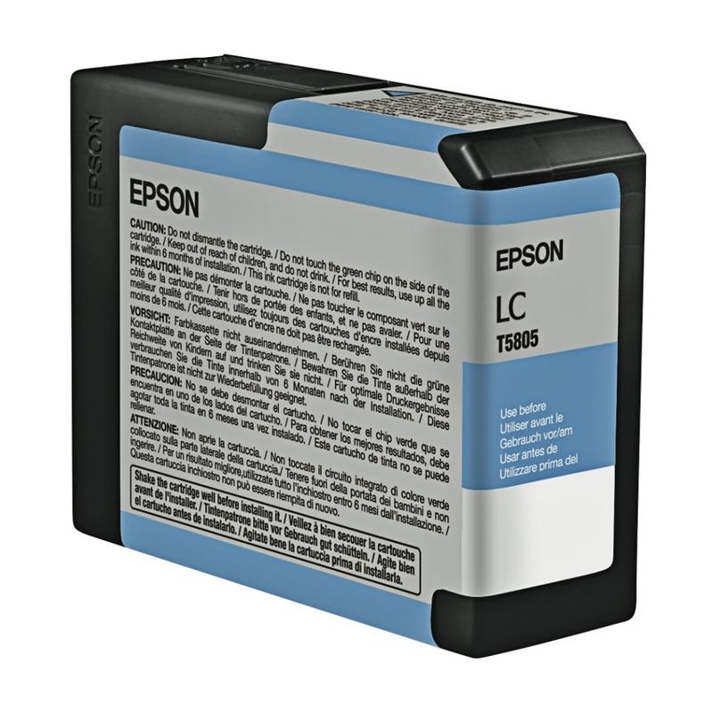 Epson T5805 UltraChrome K3 Light Cyan Ink Cartridge, T580500 MPN:T580500