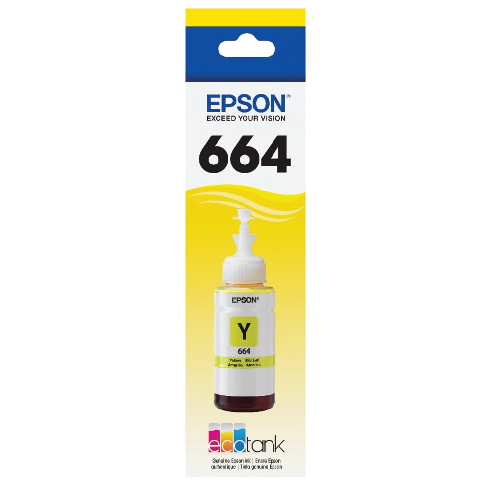 Epson 664 EcoTank Yellow Refill Ink Bottle, T664420-S (Min Order Qty 5) MPN:T664420-S