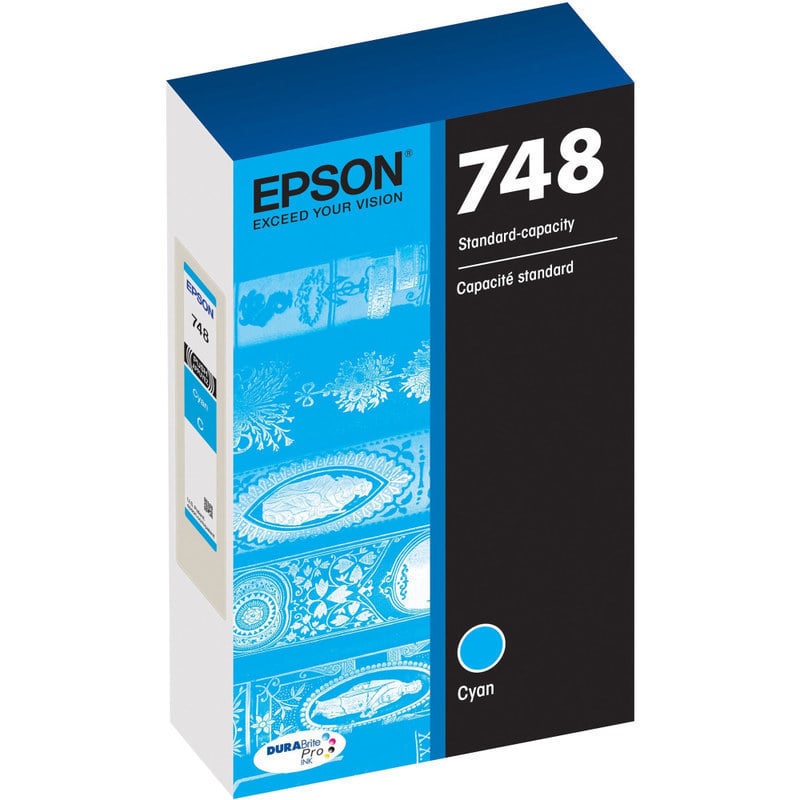 Epson DURABrite Pro 748 Original Standard Yield Inkjet Ink Cartridge - Cyan - 1 Each - 1500 Pages MPN:T748220