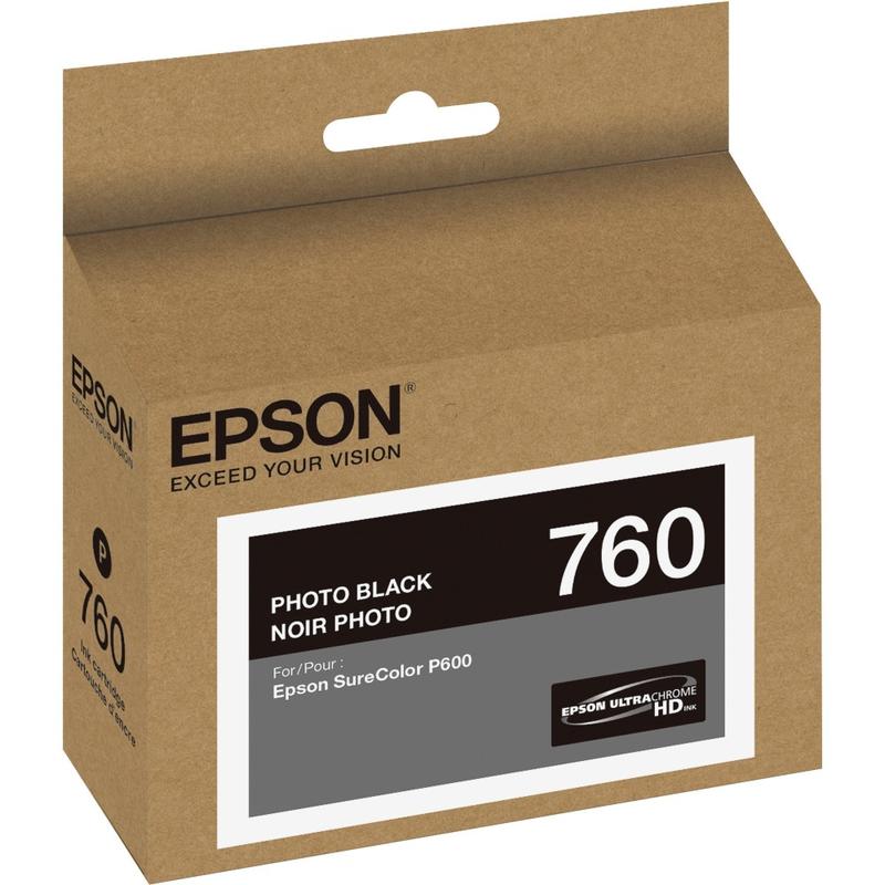 Epson UltraChrome HD T760 Original Ink Cartridge - Inkjet - Photo Black - 1 Each (Min Order Qty 2) MPN:T760120