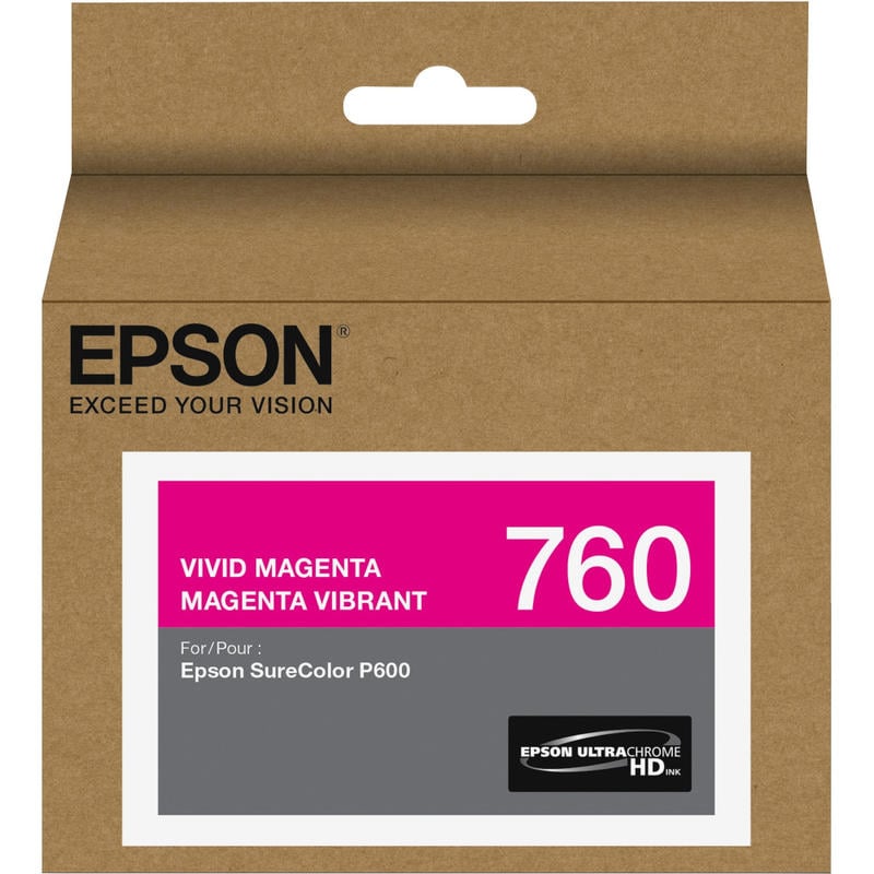 Epson UltraChrome HD T760 Original Ink Cartridge - Inkjet - Vivid Magenta - 1 Each (Min Order Qty 2) MPN:T760320