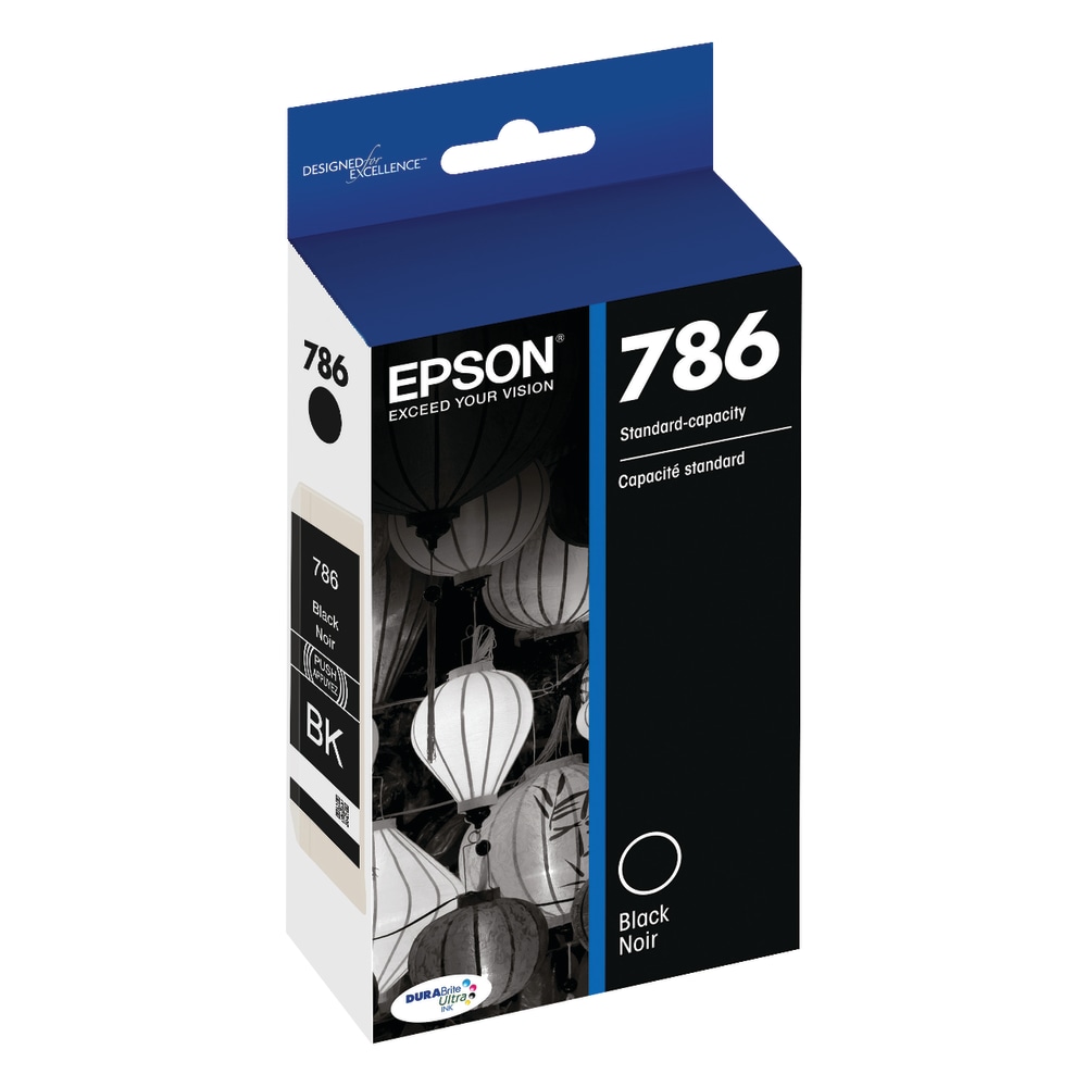 Epson 786 DuraBrite Black Ultra Ink Cartridge, T786120-S (Min Order Qty 2) MPN:T786120-S