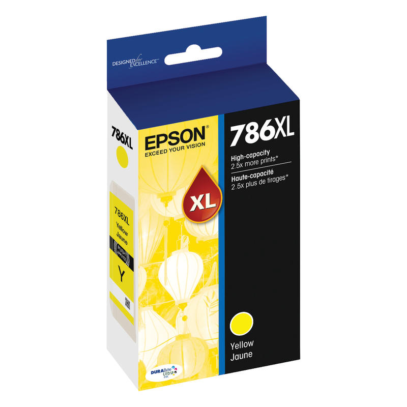 Epson 786XL DuraBrite Yellow Ultra-High-Yield Ink Cartridge, T786XL420-S (Min Order Qty 2) MPN:T789XL420-S