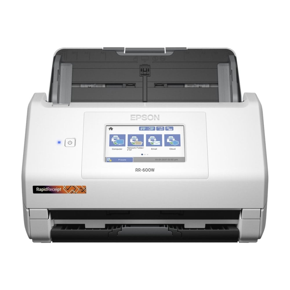 Epson RapidReceipt Wireless Touchscreen Desktop Receipt And Color Document Scanner With Auto Document Feeder, RR-600W MPN:B11B258202