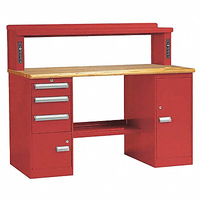 Workbench Cherry Red 60 W Unassembled MPN:389R5W-RD