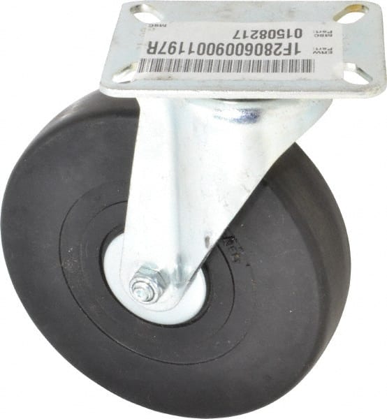 Swivel Top Plate Caster: Hard Rubber, 6