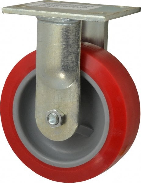 Rigid Top Plate Caster: Polyurethane, 6