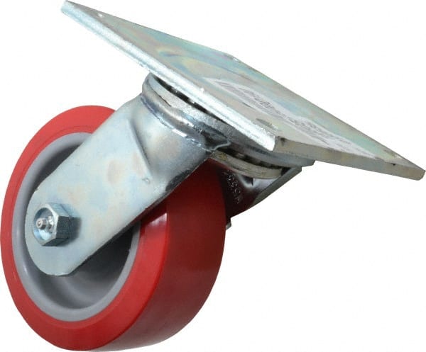 Swivel Top Plate Caster: Polyurethane, 5