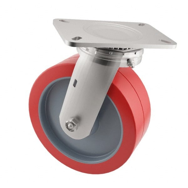 Swivel Top Plate Caster: Polyurethane, 6