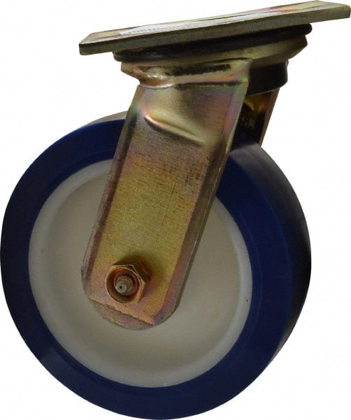 Swivel Top Plate Caster: Polyurethane, 6