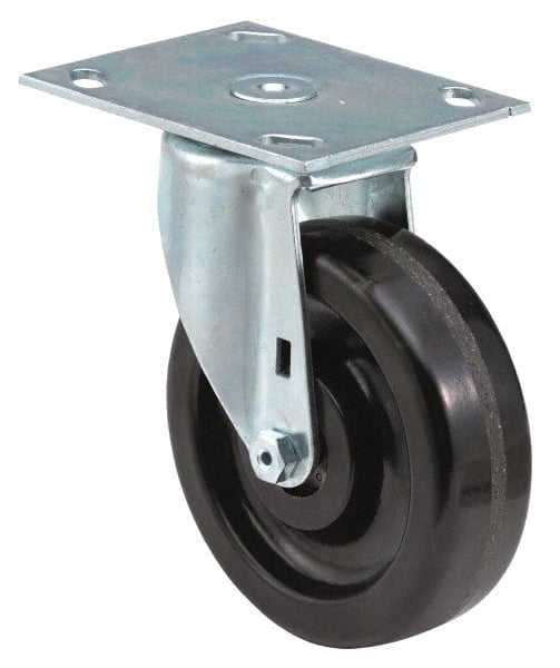 Swivel Top Plate Caster: Polyurethane, 6