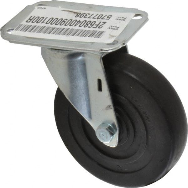 Swivel Top Plate Caster: Hard Rubber, 4