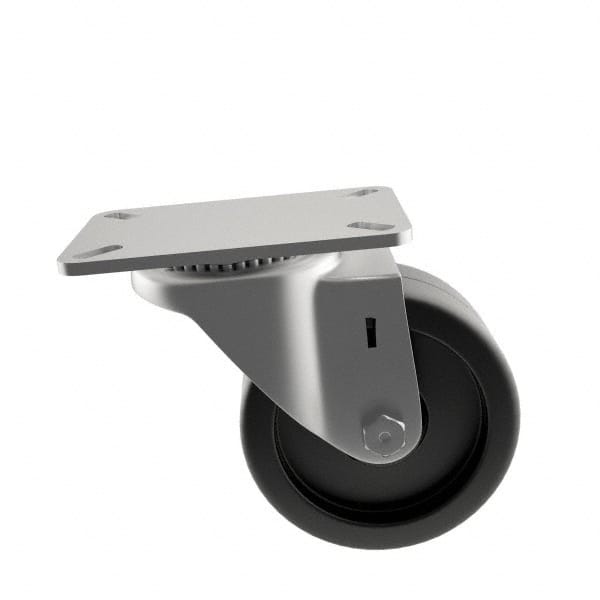 Swivel Top Plate Caster: Polyolefin, 3