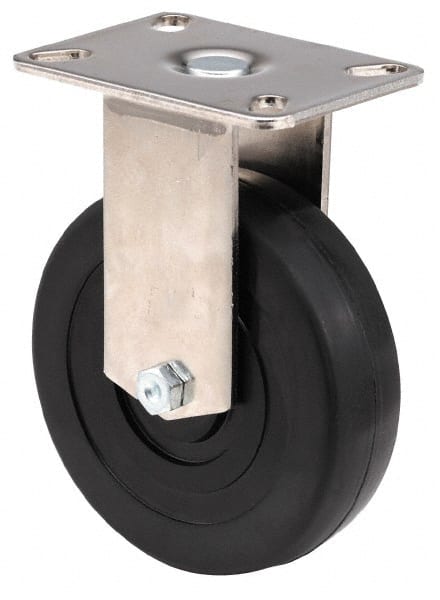 Rigid Top Plate Caster: Polyurethane, 6