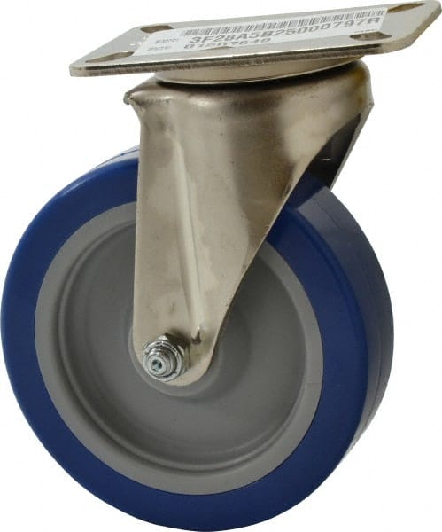 Swivel Top Plate Caster: Polyurethane, 5