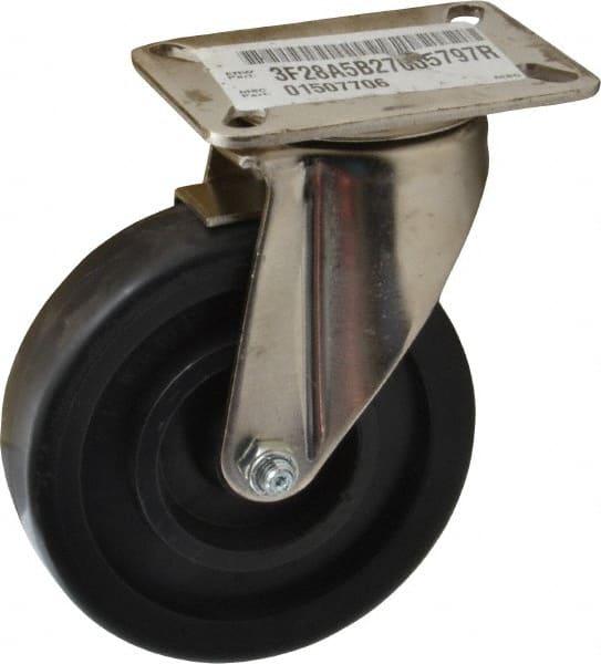 Swivel Top Plate Caster: Polyolefin, 5