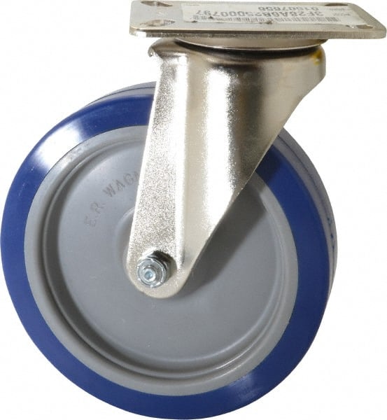 Swivel Top Plate Caster: Polyurethane, 6