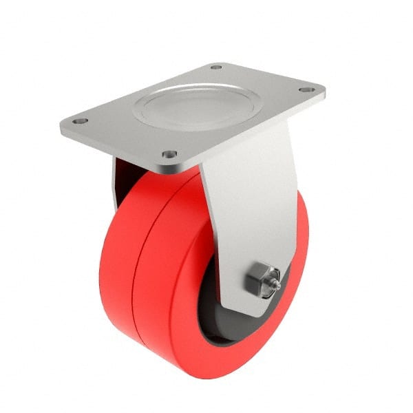 Rigid Top Plate Caster: Polyurethane, 4