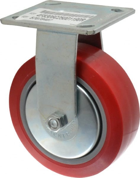 Rigid Top Plate Caster: Polyurethane, 6