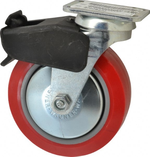 Swivel Top Plate Caster: Polyurethane, 6