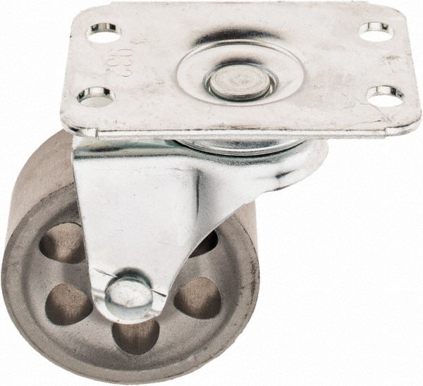 Swivel Top Plate Caster: Cast Iron, 2