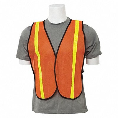 Vest with Stripe Hi-Viz Orange One Size MPN:14601
