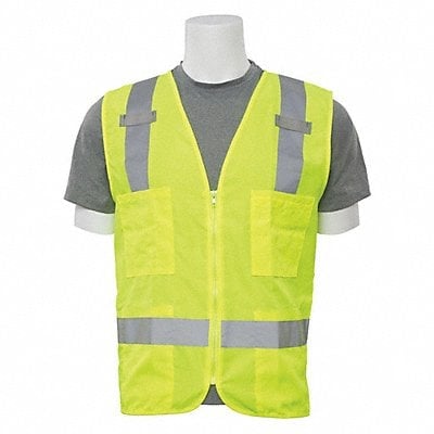 Safety Vest Zipper Hi-Viz Lime M MPN:61200