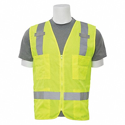 Safety Vest Zipper Hi-Viz Lime L MPN:61201