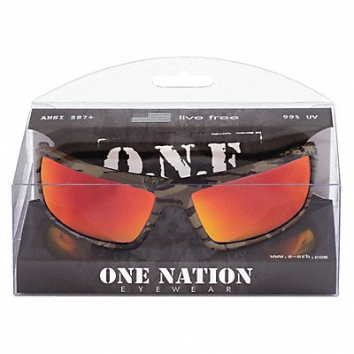 Safety Glasses Camo Frame Red Mirror MPN:18043