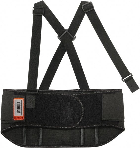 Back Support: Belt with Adjustable Shoulder Straps, Large, 34 to 38