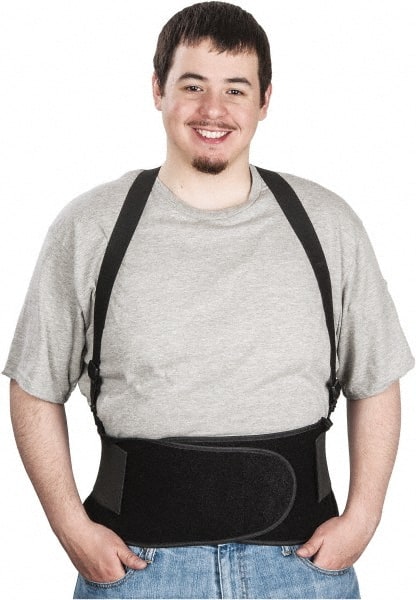 Back Support: Belt with Adjustable Shoulder Straps, Medium, 30 to 34