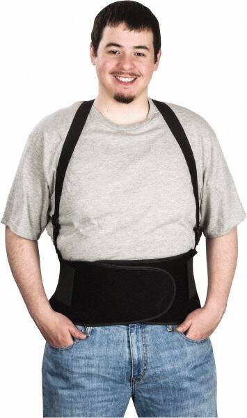 Back Support: Belt with Adjustable Shoulder Straps, Large, 34 to 38