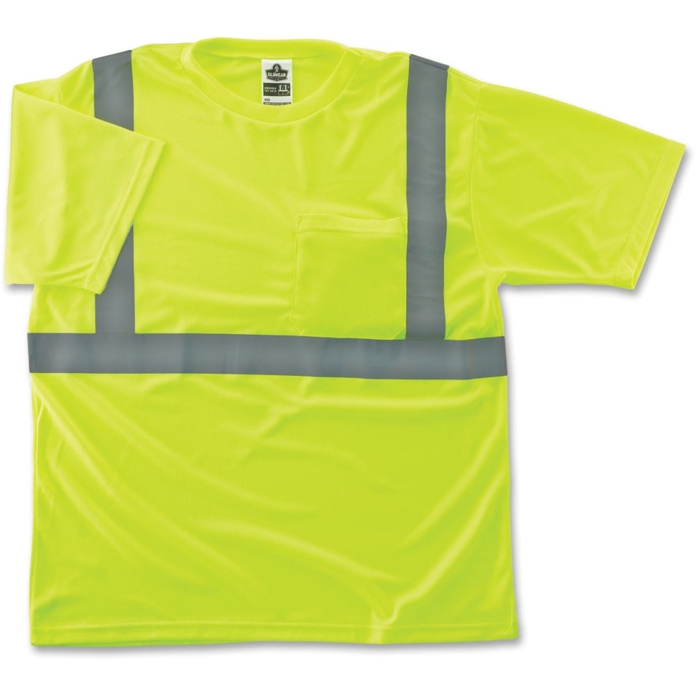 Ergodyne GloWear 8289 Type R Class 2 T-Shirt, Large, Reflective Lime (Min Order Qty 4) MPN:21504