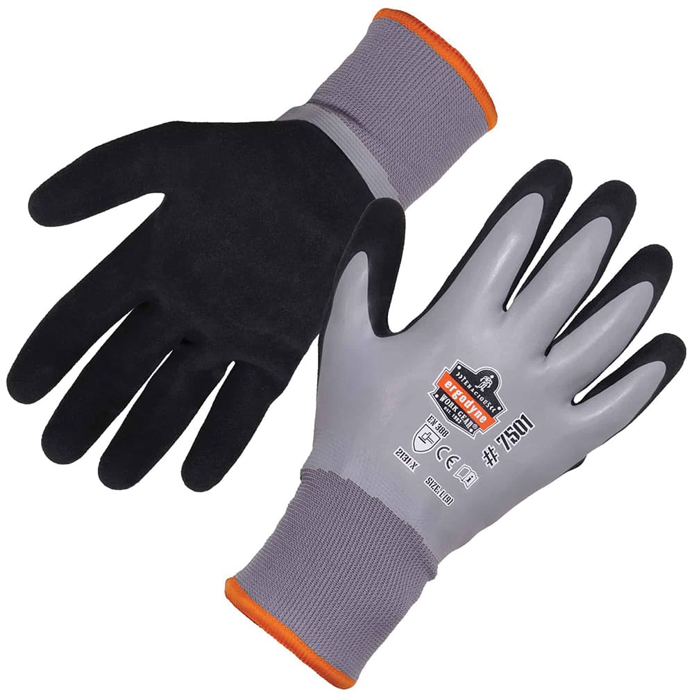 General Purpose Work Gloves: X-Large, Latex Coated, Polyester & Acrylic Fleece MPN:17635