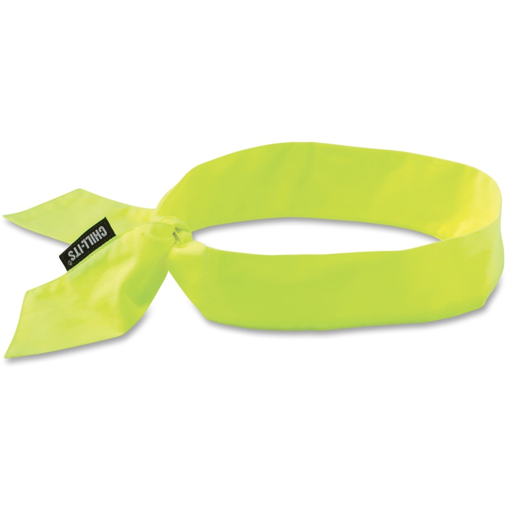 Ergodyne Chill-Its 6700 Evaporative Cooling Tie Bandana, Lime (Min Order Qty 2) MPN:12301