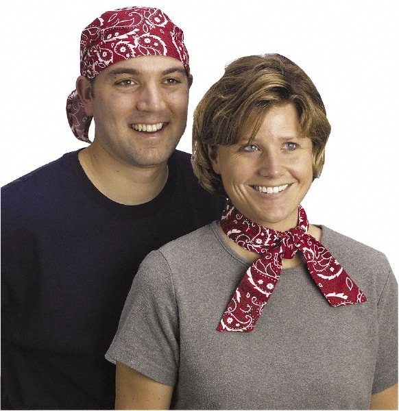 Cooling Bandana: Size Universal, Red, Cooling Relief, Hand Washable & Low-Profile MPN:12305