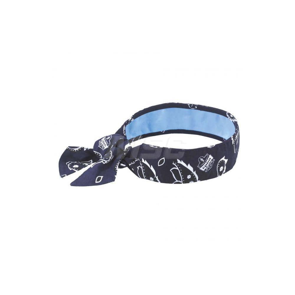 Cooling Bandana: Size Universal, Navy, Cooling Relief, Low-Profile & Machine Washable MPN:12564
