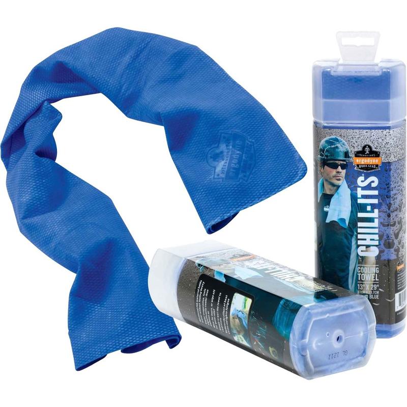 Ergodyne Chill-Its 6602 Evaporative Cooling Towel, One Size, Blue (Min Order Qty 8) MPN:12420