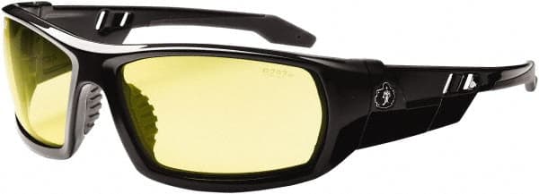 Safety Glass: Uncoated, Yellow Lenses, Full-Framed, UV Protection MPN:50050