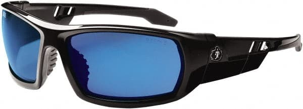 Safety Glass: Uncoated, Blue Lenses, Full-Framed, UV Protection MPN:50092
