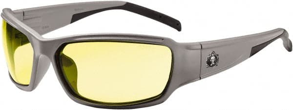 Safety Glass: Uncoated, Yellow Lenses, Full-Framed, UV Protection MPN:51150