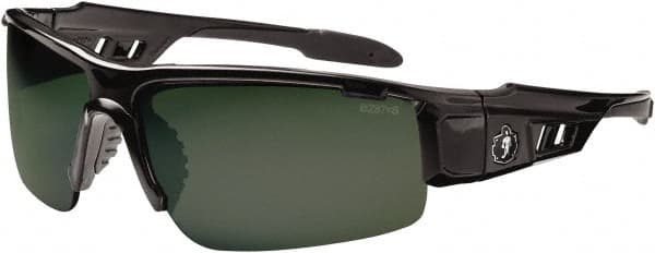 Safety Glass: Uncoated, Green Lenses, Full-Framed, UV Protection MPN:52071