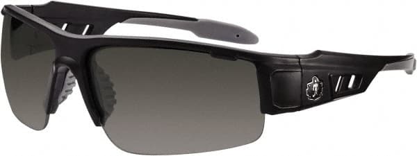 Safety Glass: Uncoated, Smoke Lenses, Full-Framed, UV Protection MPN:52430